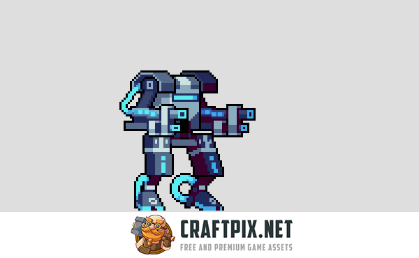 Battle Mecha Sprites Pixel Art Pack