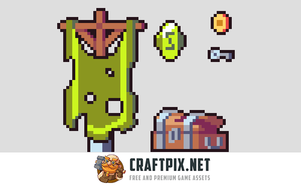 Swamp Game Tileset Pixel Art