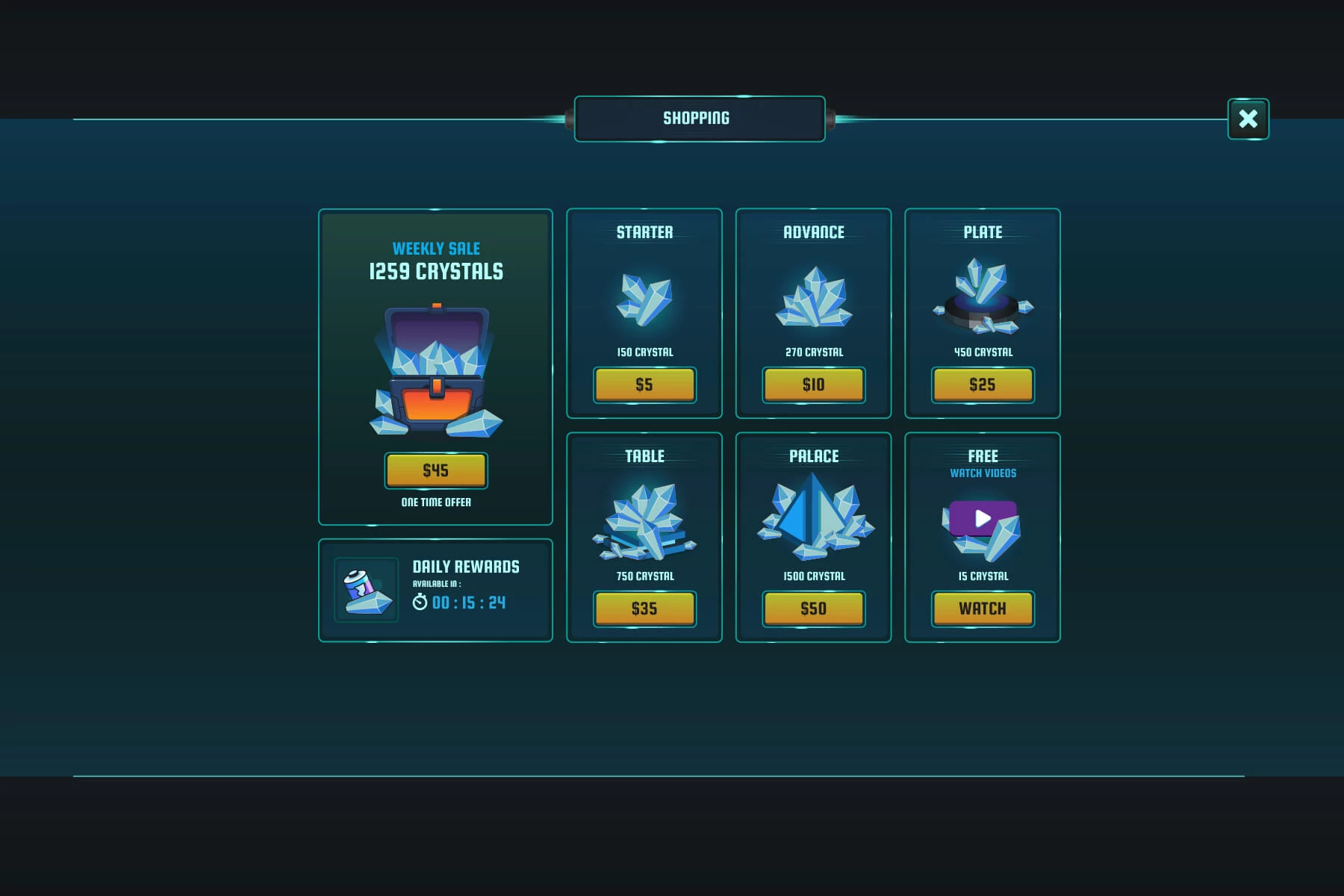 Space Shooter UI