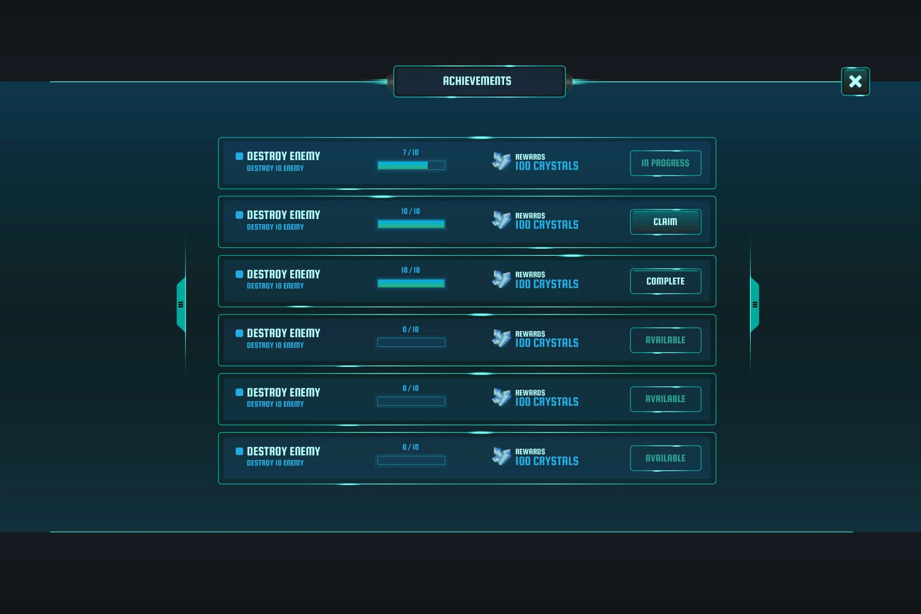 Space Shooter UI
