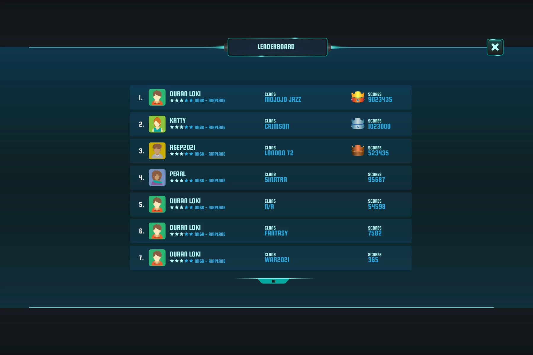 Space Shooter UI