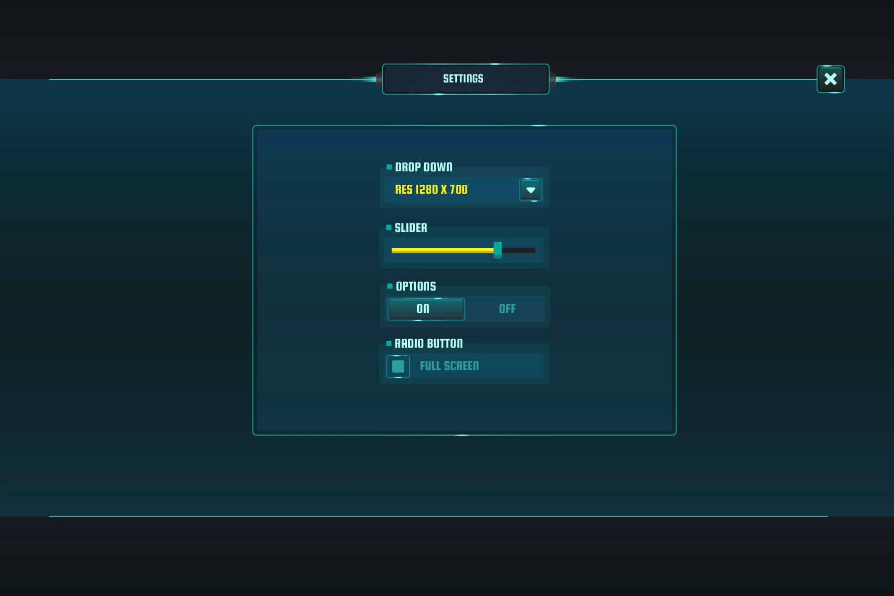 Space Shooter UI
