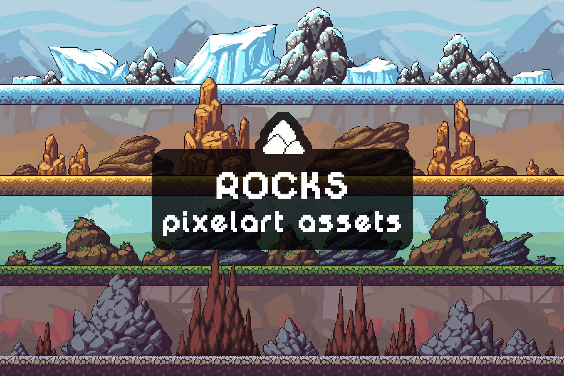 Rocks Pixel Art Asset Pack