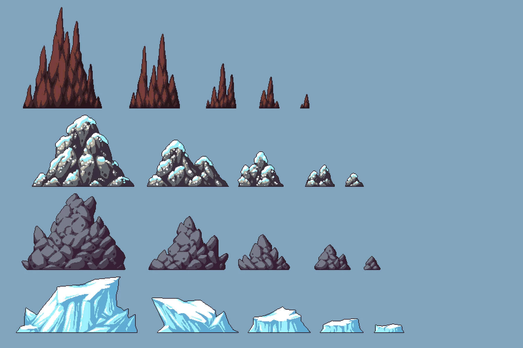 Rocks Pixel Art Asset Pack