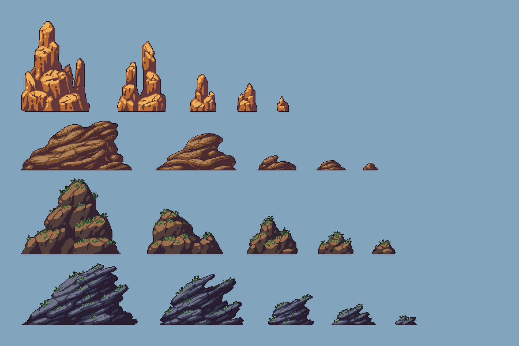 Rocks Pixel Art Asset Pack