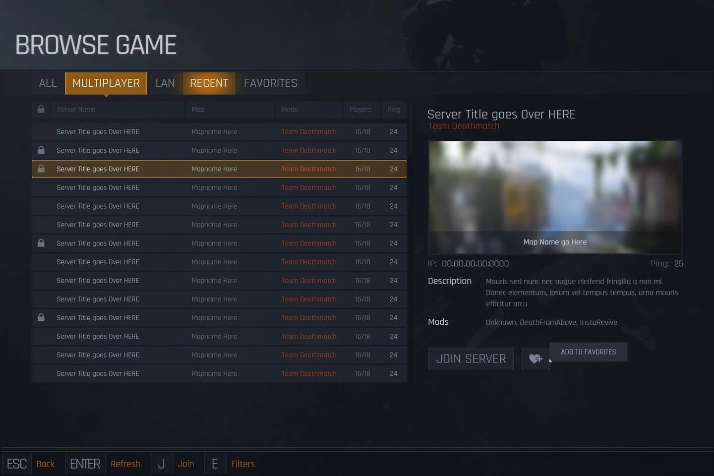 Bullet Game UI