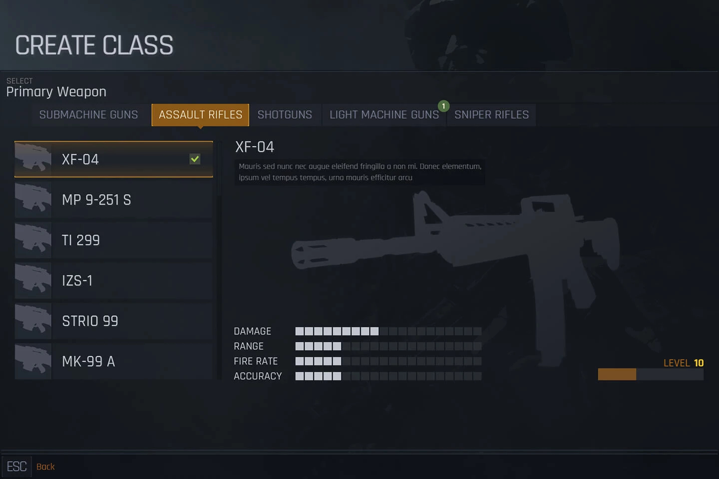 Bullet Game UI