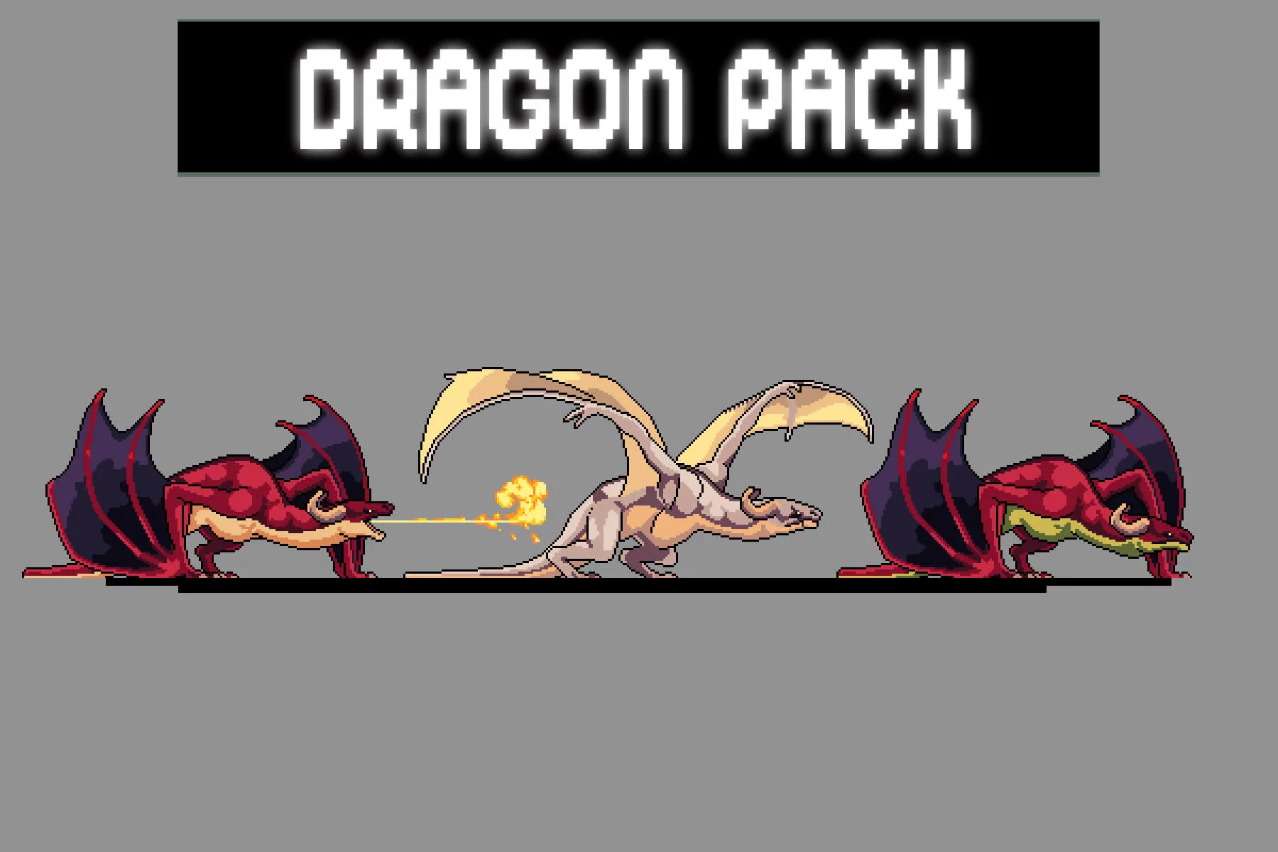 Dragon Pixel Art Character Sprite Sheets Pack