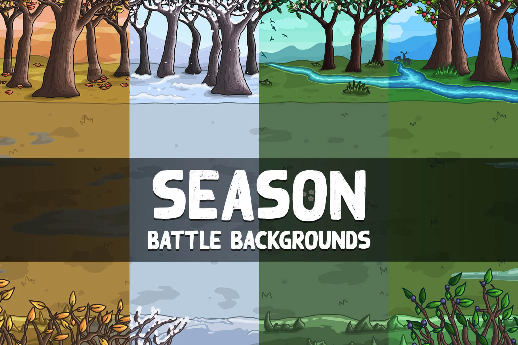 Clearing in the Forest Vector Battle Backgrounds