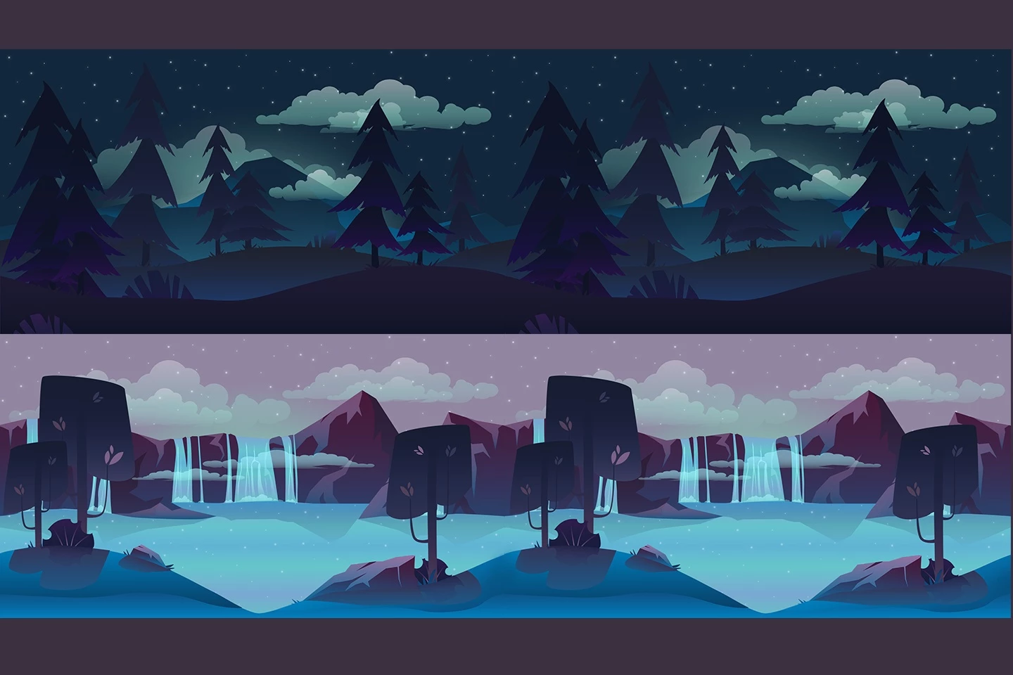 Horizontal 2D Game Backgrounds