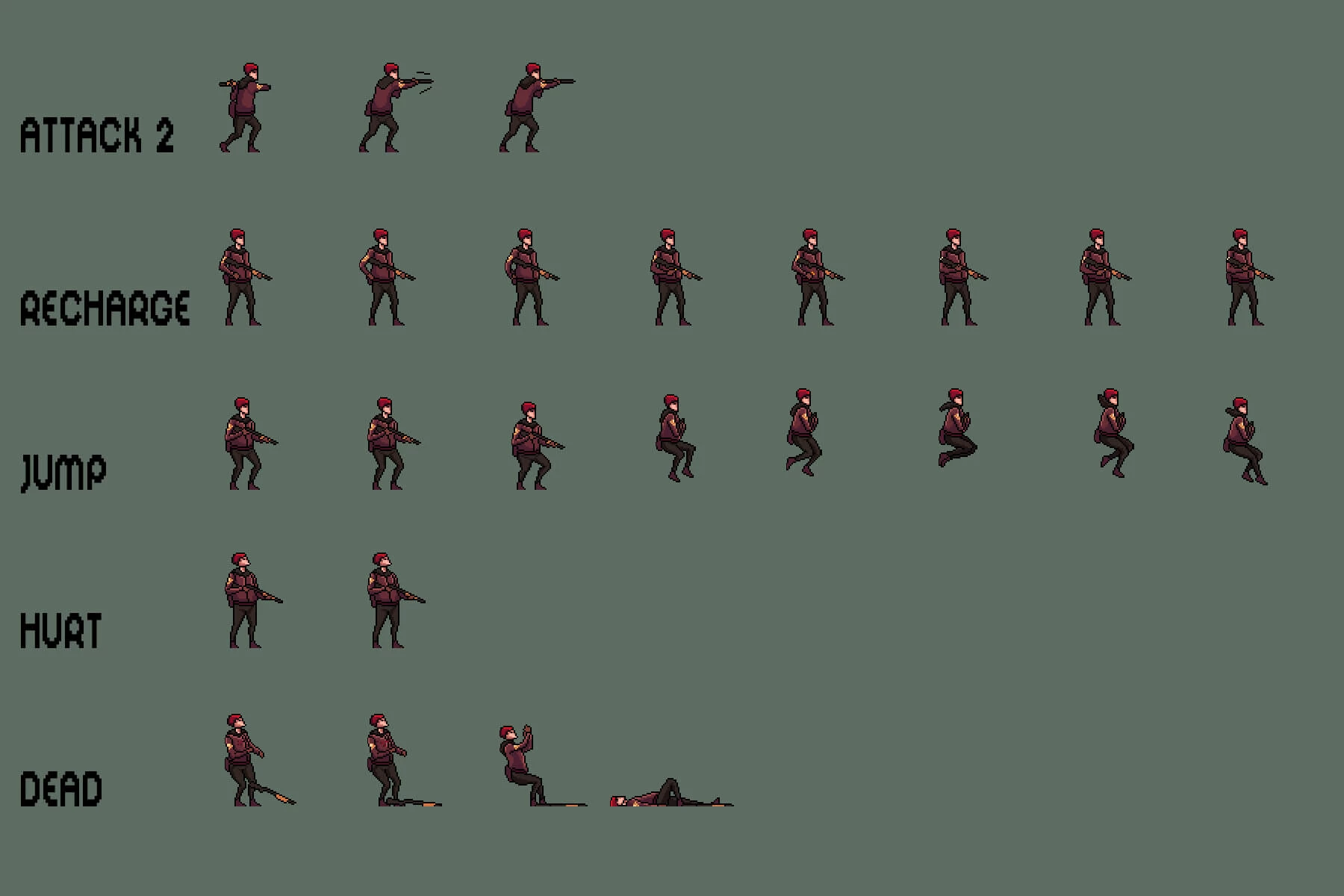 Raider Sprite Sheets Pixel Art