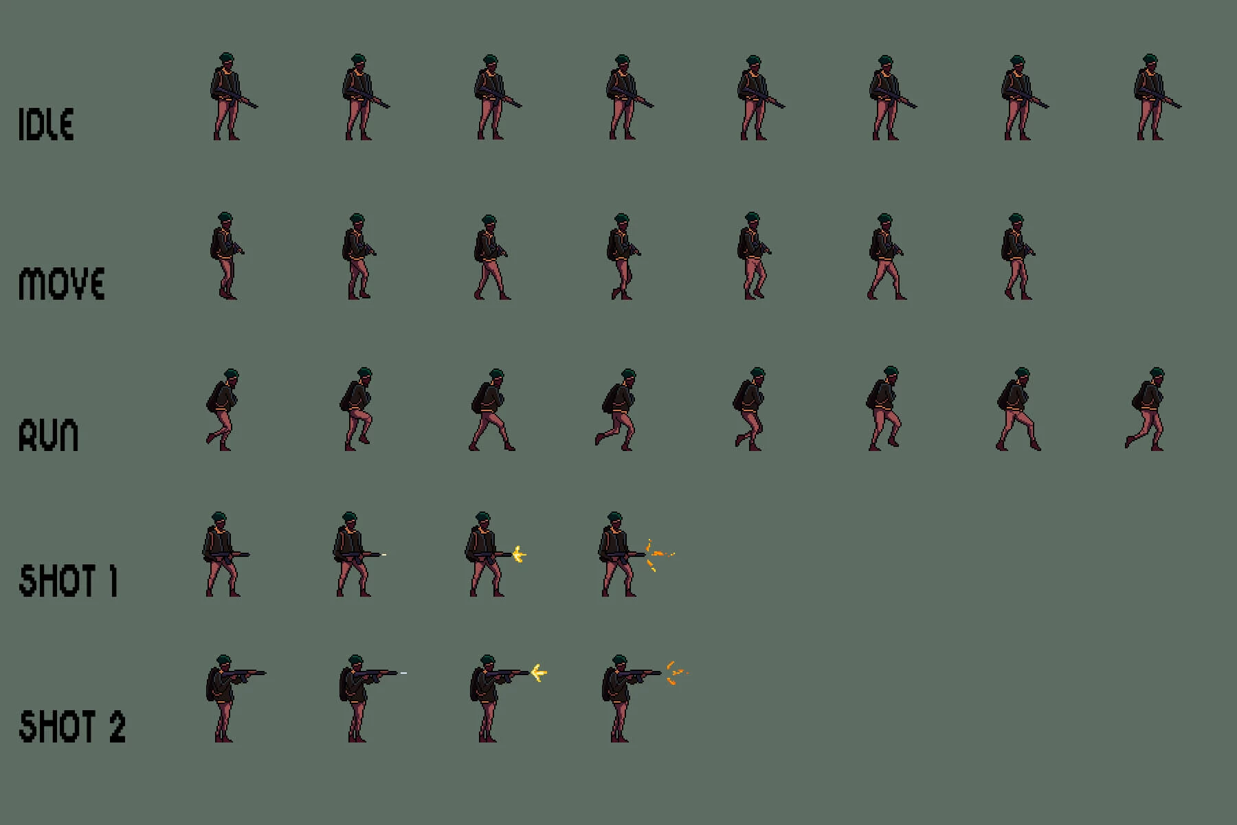 Raider Sprite Sheets Pixel Art