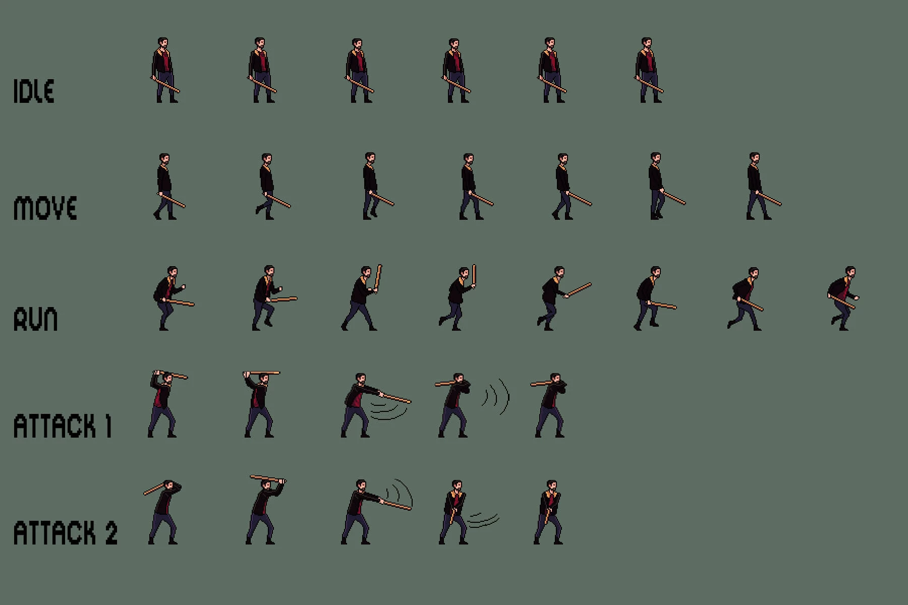 Raider Sprite Sheets Pixel Art