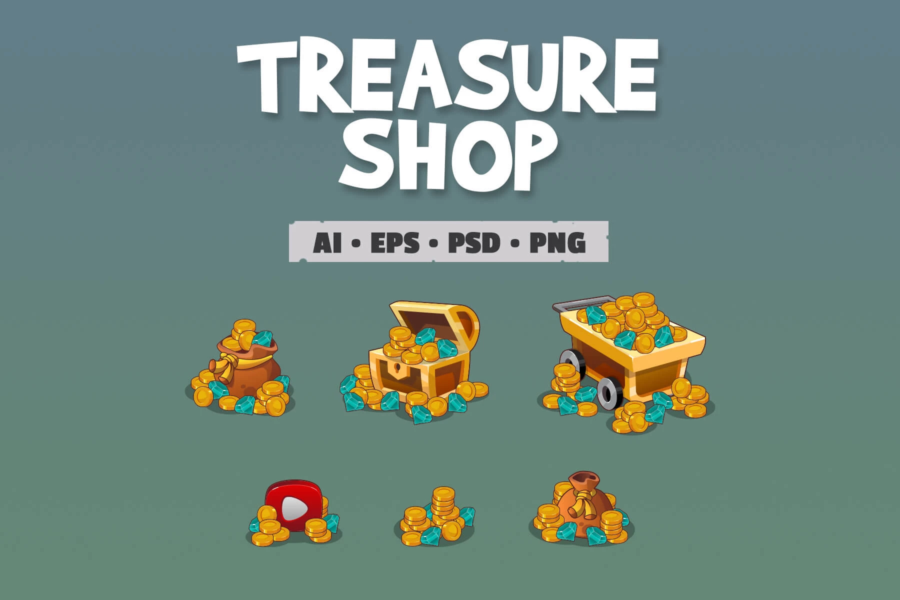 Coins and Crystals Shop Asset Pack