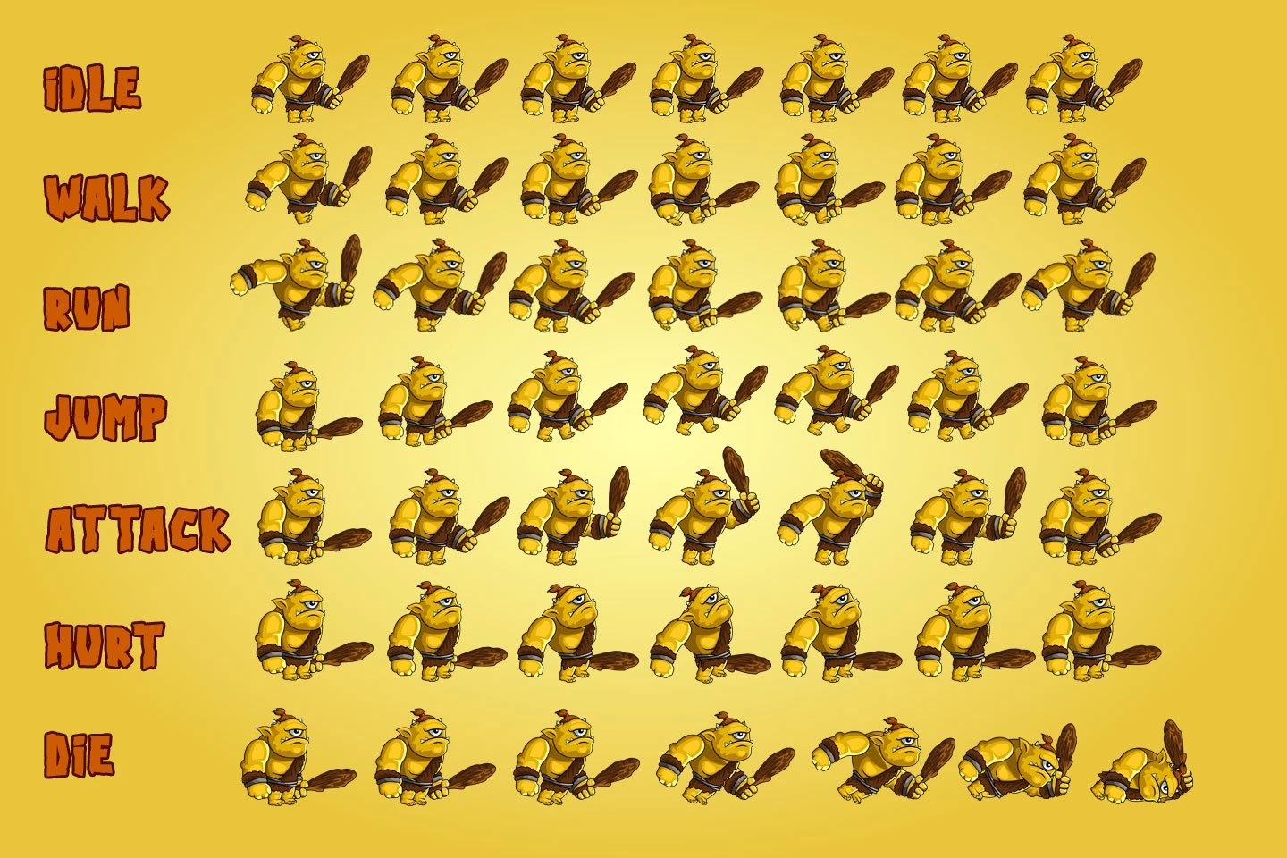 2D Fantasy Cyclops Character Sprite