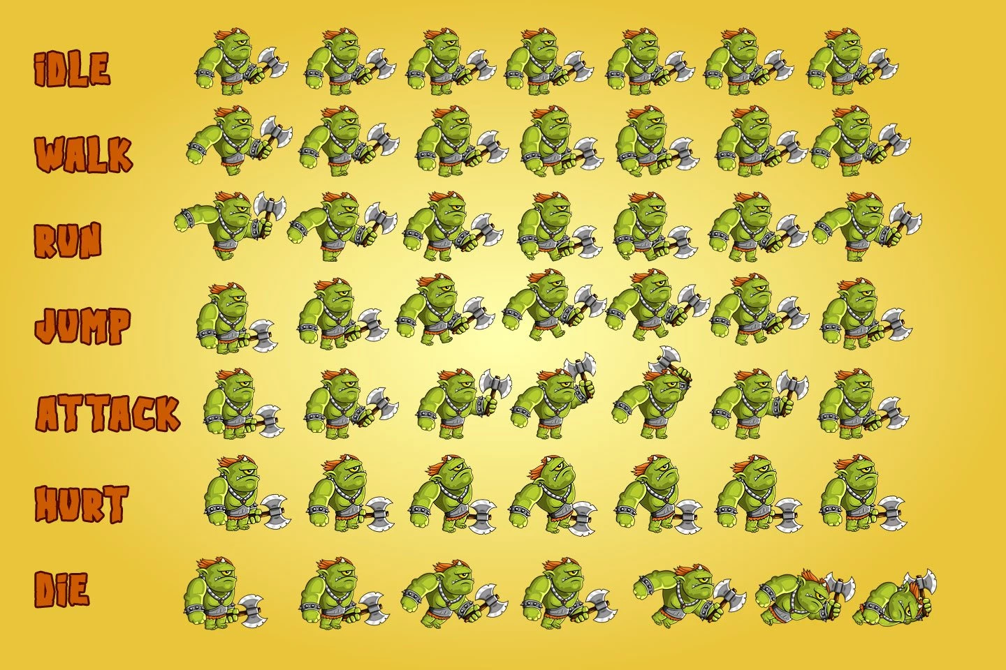 2D Fantasy Cyclops Character Sprite