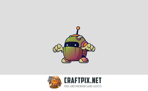 Robot V3 Enemy Character Sprites