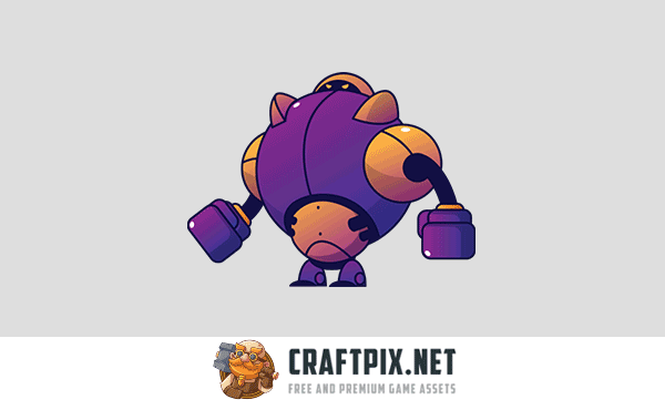Robot V3 Enemy Character Sprites