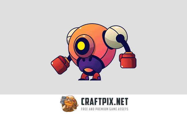 Robot V3 Enemy Character Sprites
