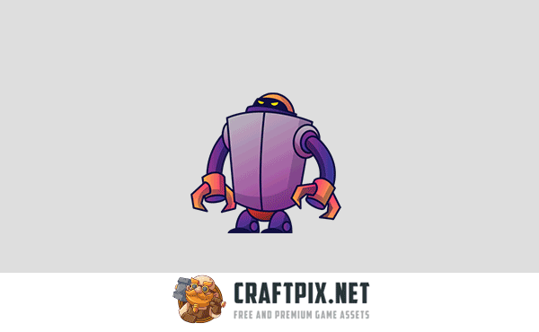 Robot V3 Enemy Character Sprites