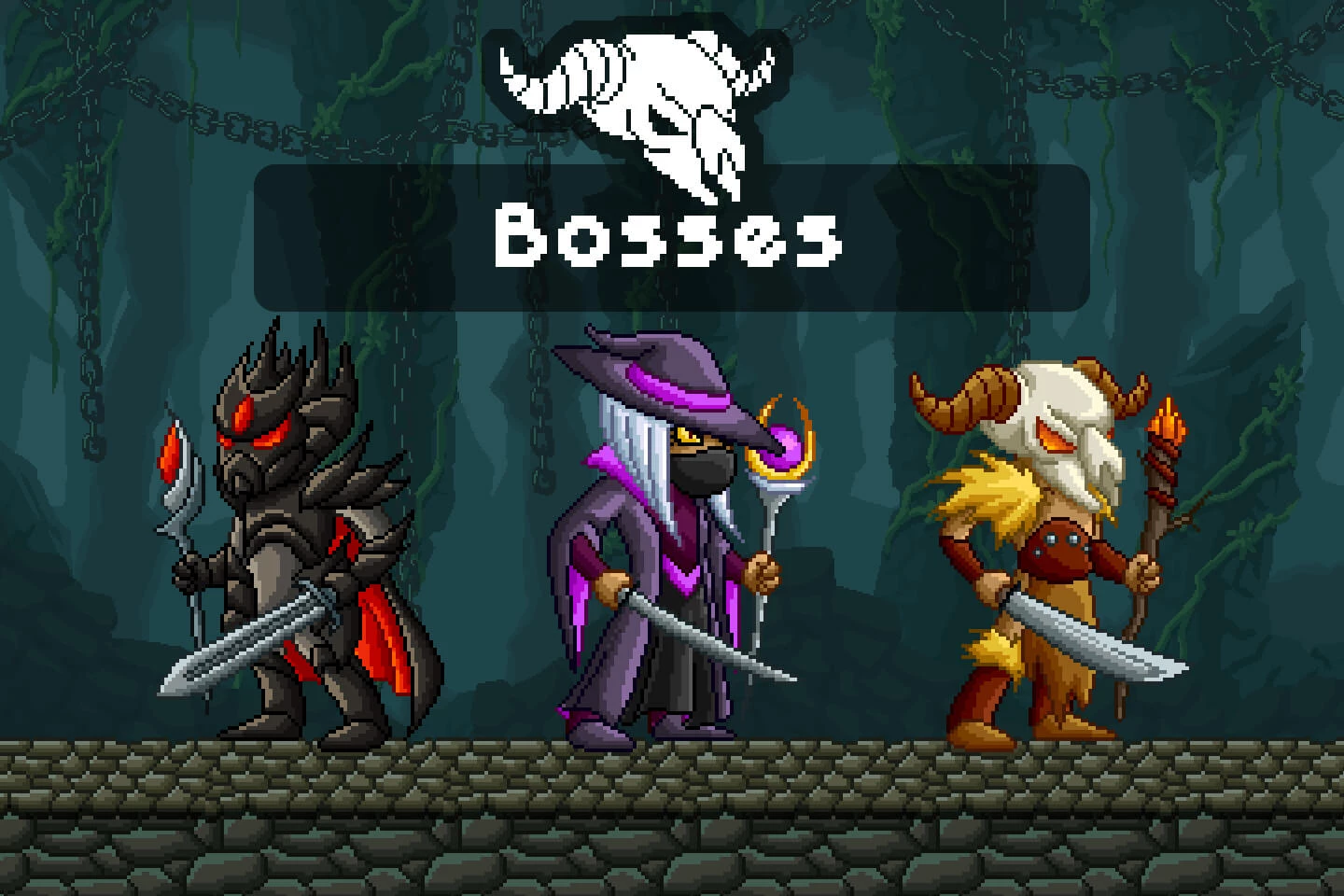 Bosses Pixel Art Game Assets Pack