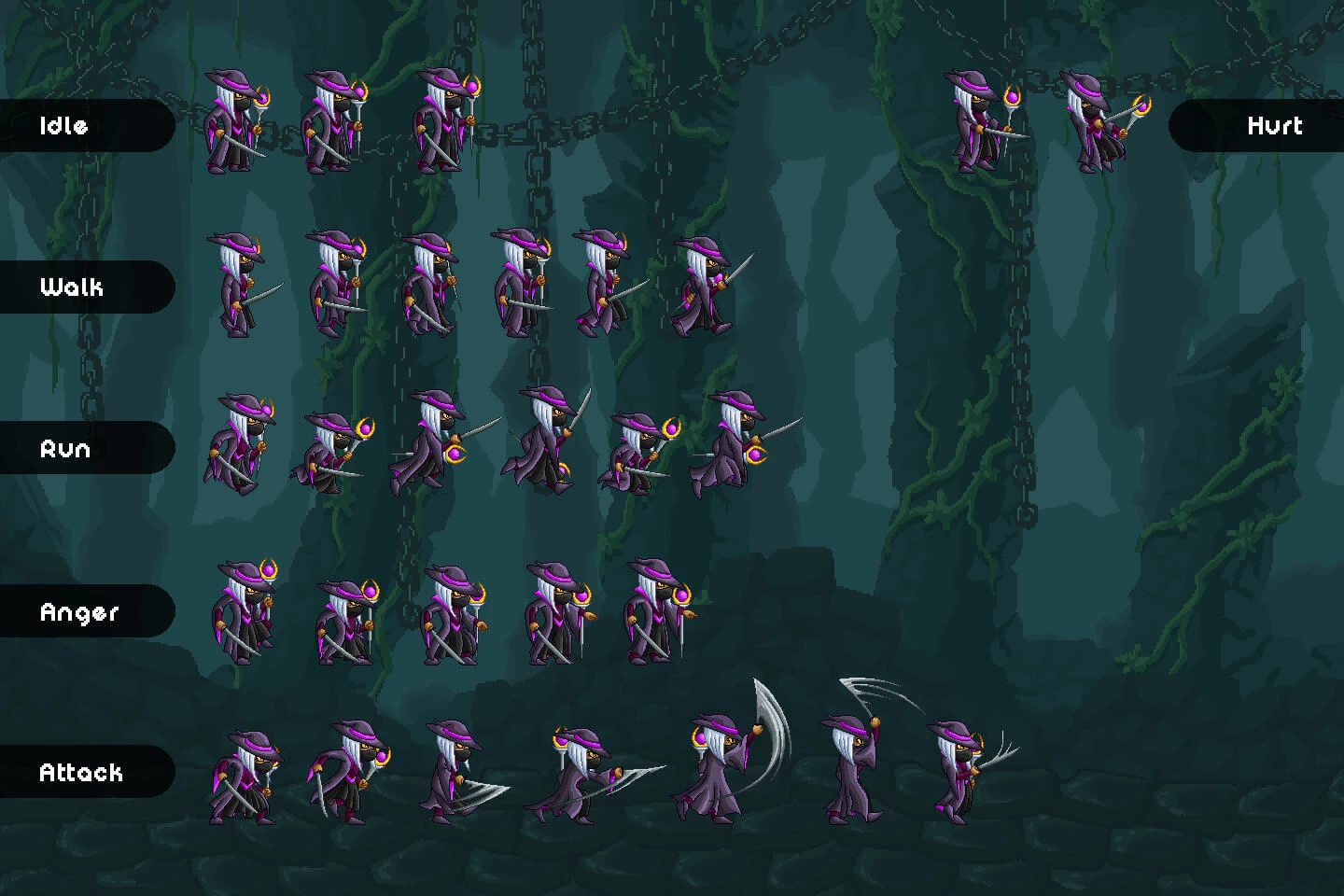 Bosses Pixel Art Game Assets Pack