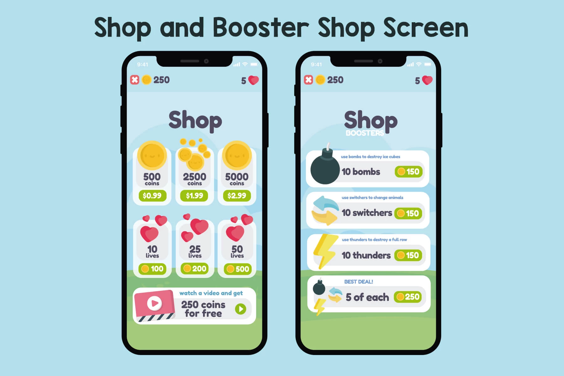 Raccon Rescue Bubble Shooter Game Assets