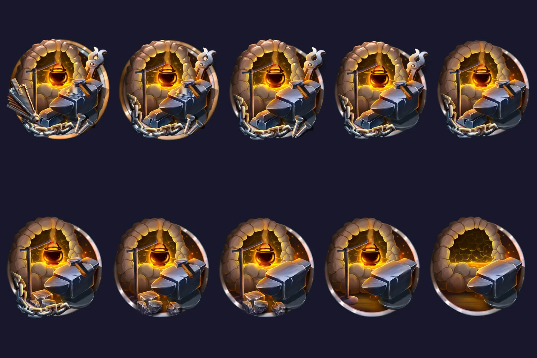 Blacksmithing, Herbalism and Jewelry Achievement RPG Icons