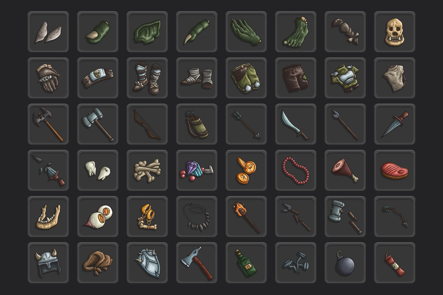 Goblin Loot Game Icons