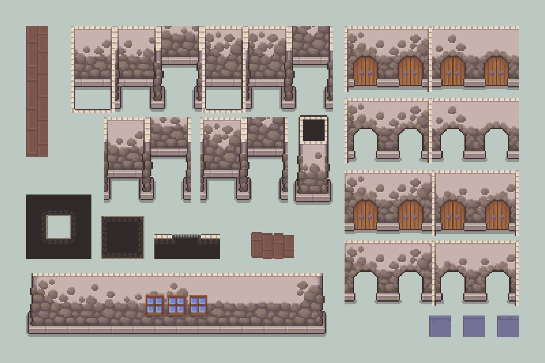 Glassblower’s Workshop Top-Down Pixel Art Asset