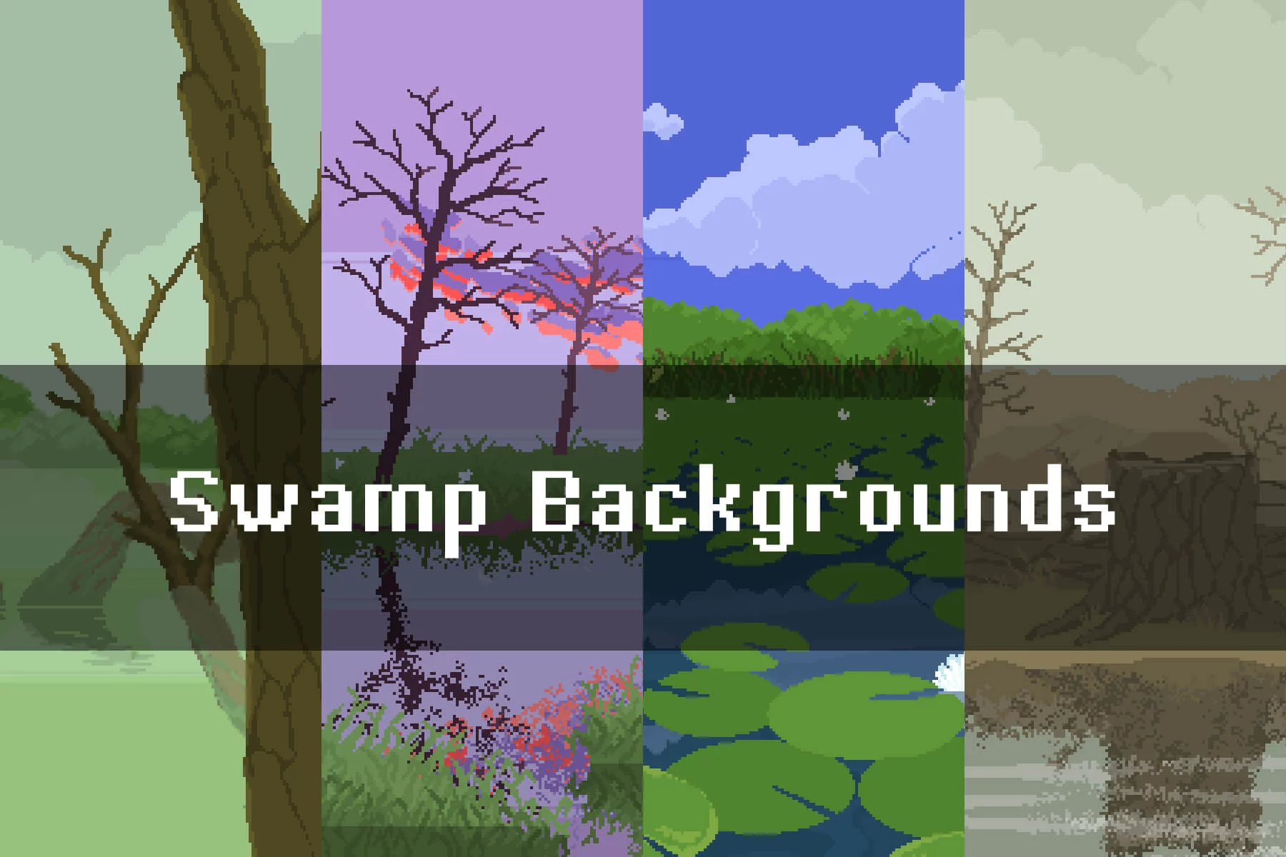 Swamp Pixel Game Backgrounds