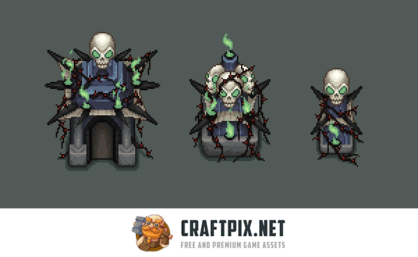 Undead Tileset Top Down Pixel Art