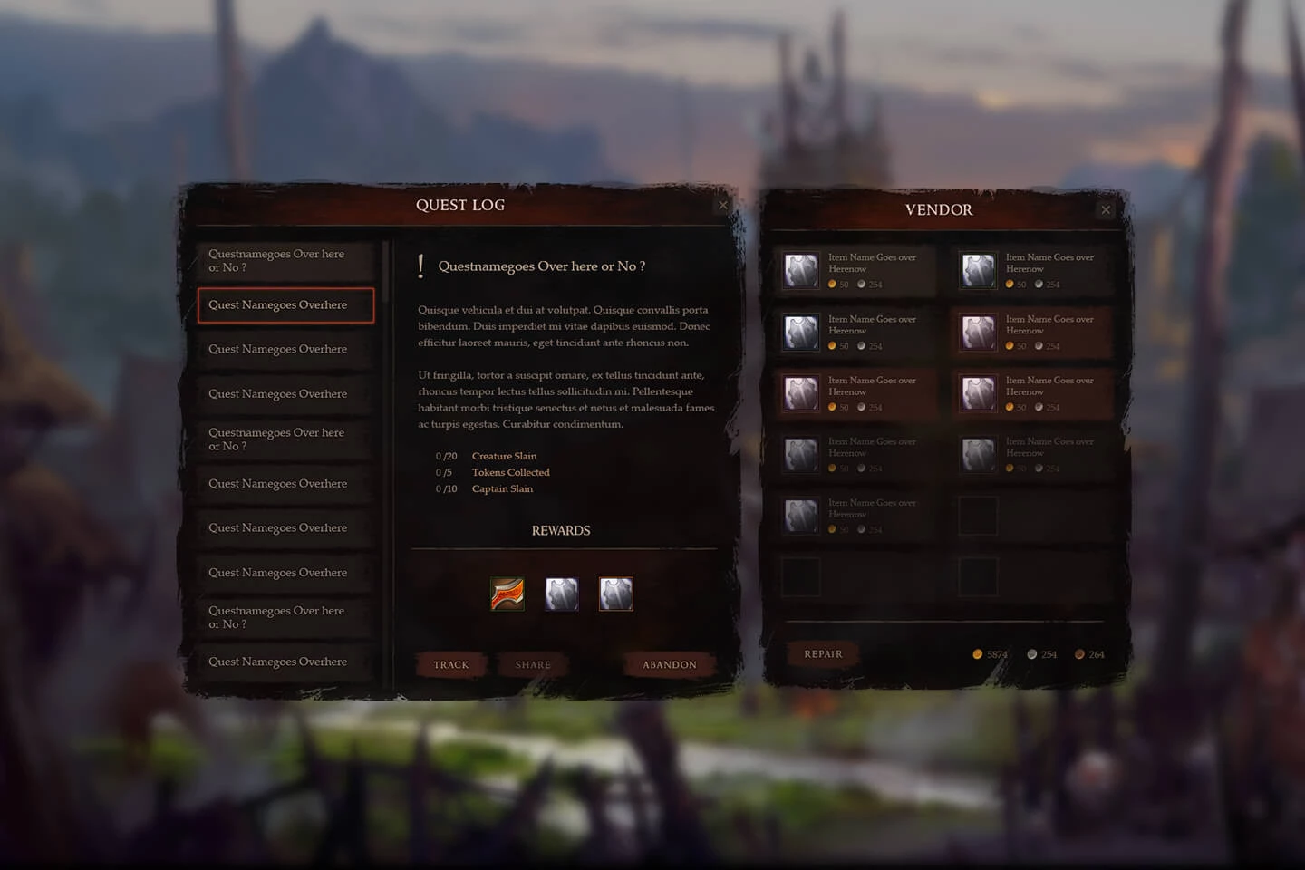 RPG & MMO UI