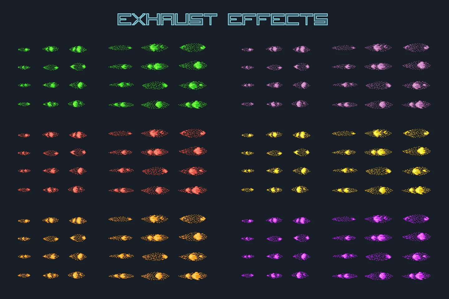 Pixel Art Enemy Spaceship 2D Sprites