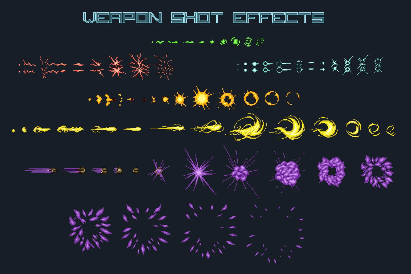 Pixel Art Enemy Spaceship 2D Sprites