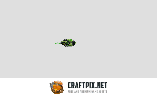 Pixel Art Enemy Spaceship 2D Sprites