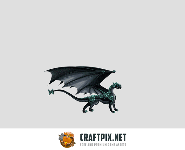 2D Game Dragon Character Sprites