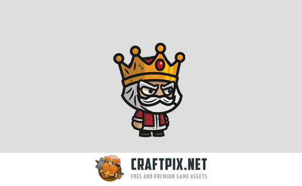 Medieval King, Defender and Sergeant Chibi 2D Game Sprites