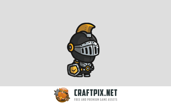Medieval King, Defender and Sergeant Chibi 2D Game Sprites