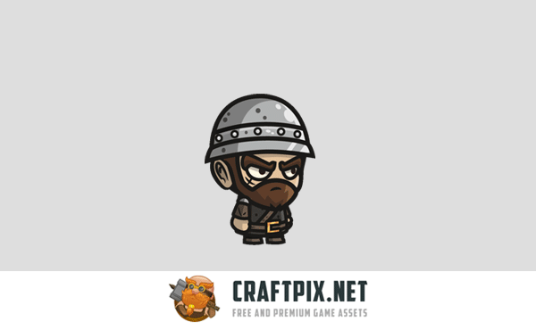 Medieval King, Defender and Sergeant Chibi 2D Game Sprites