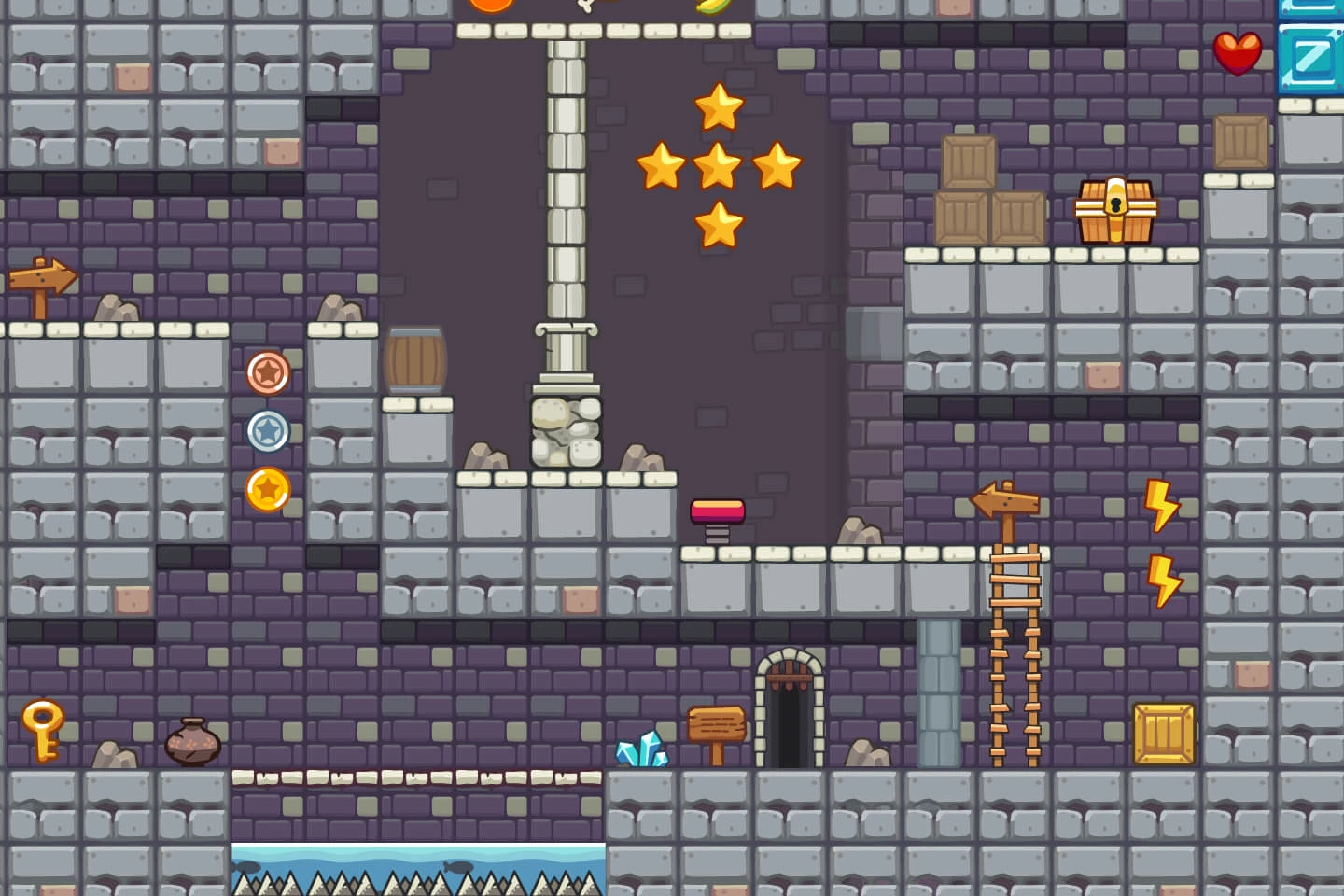 Dungeon Platformer Game Tileset