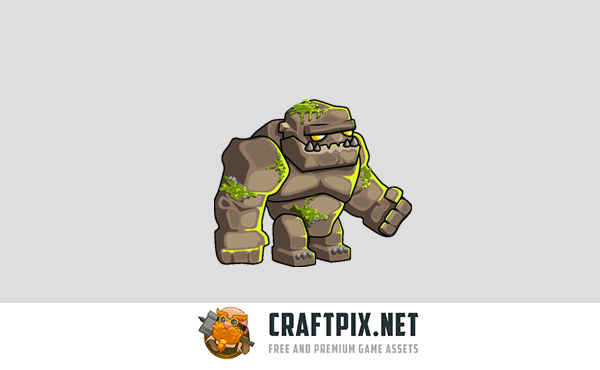 2D Fantasy Golems Character Sprite