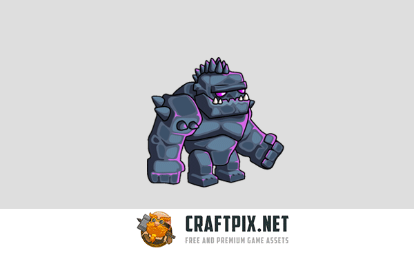 2D Fantasy Golems Character Sprite