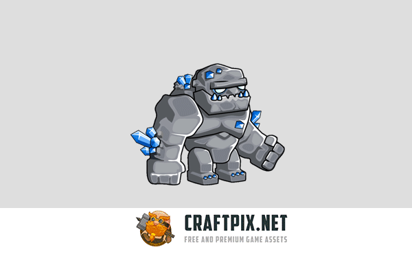 2D Fantasy Golems Character Sprite