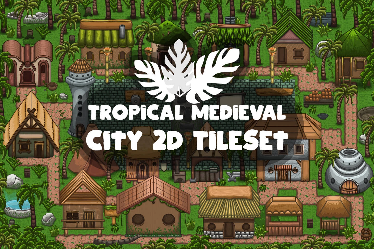 Tropical Medieval City 2D Tileset