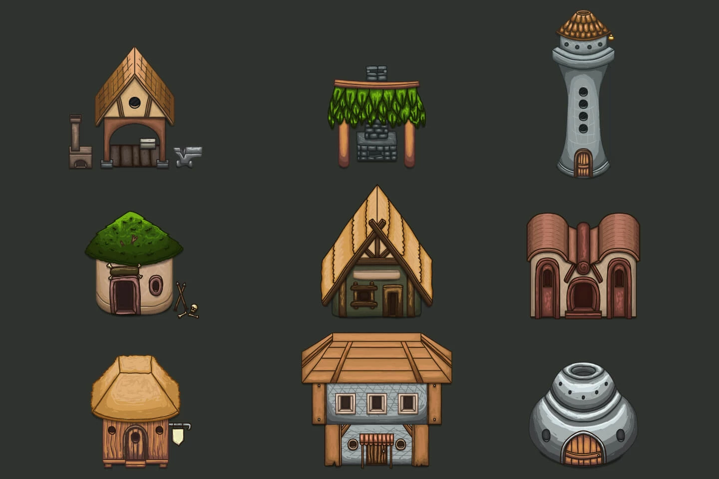 Tropical Medieval City 2D Tileset