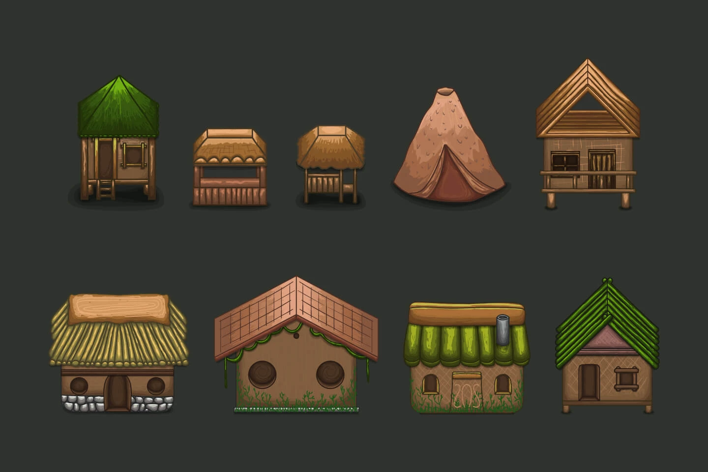 Tropical Medieval City 2D Tileset