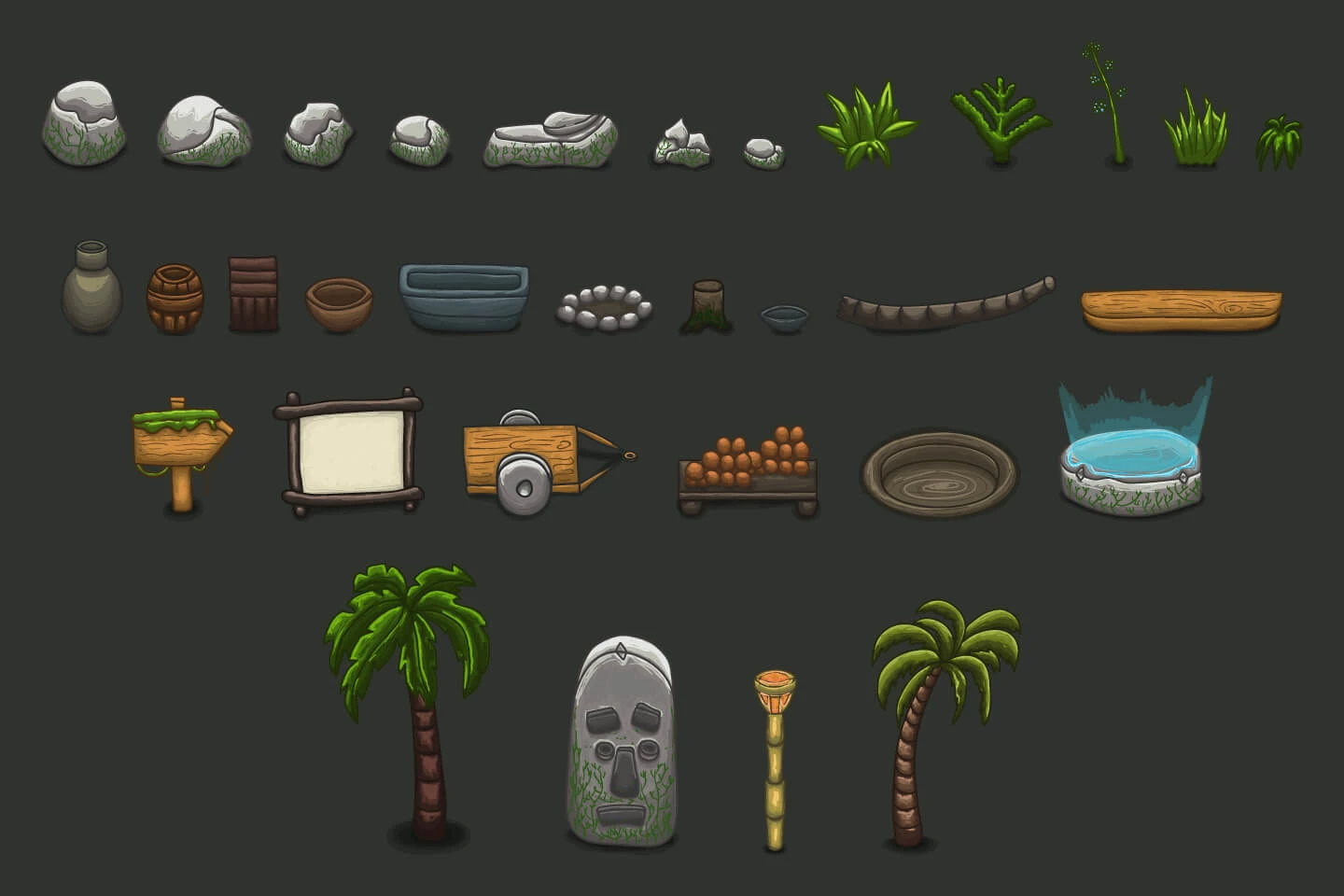 Tropical Medieval City 2D Tileset