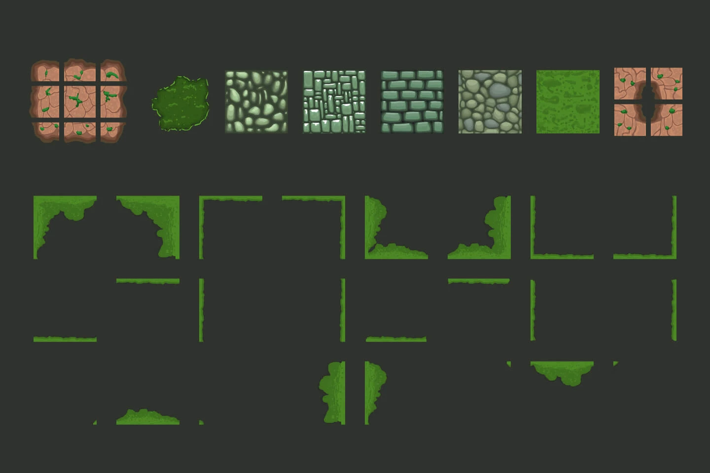 Tropical Medieval City 2D Tileset