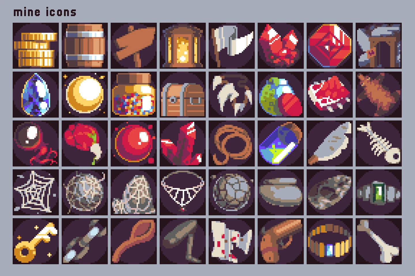 Pixel Art Icons for Mine Location